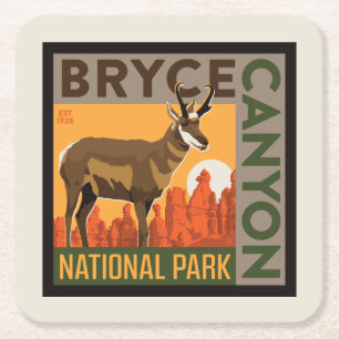 Bryce Canyon nationalpark Utah Underlägg Papper Kvadrat