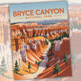 Bryce Canyon nationalpark Utah Vintage US Travel Vykort