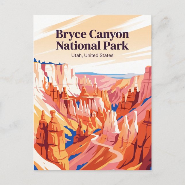 Bryce Canyon Nationalpark Utah Vykort (Framsida)