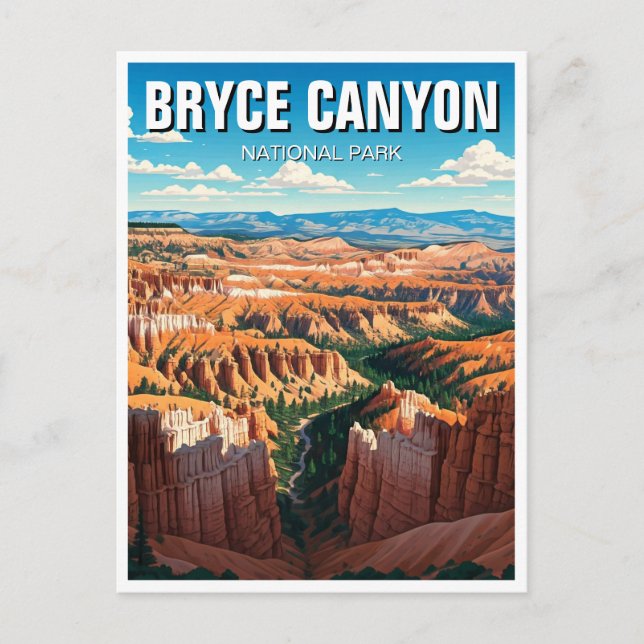 Bryce Canyon nationalpark Utah Vykort (Framsida)