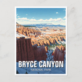 Bryce Canyon nationalpark Utah Winter Vykort