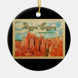 Bryce Canyon nationalpark Vintage resor Julgransprydnad Keramik