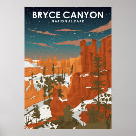 Bryce Canyon nationalpark Vintage resor Poster