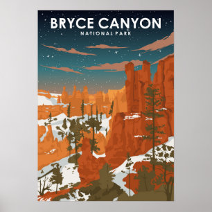 Bryce Canyon nationalpark Vintage resor Poster