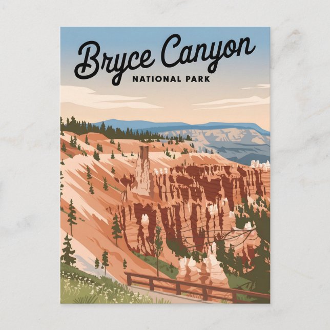 Bryce Canyon nationalpark Vykort (Framsida)