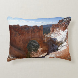 Bryce Canyon Natural Bridge Snowy Ligcape Photo Prydnadskudde