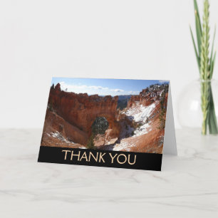 Bryce Canyon Natural Bridge Snowy Ligcape Photo Tack Kort