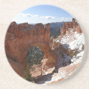 Bryce Canyon Natural Bridge Snowy Ligcape Photo Underlägg