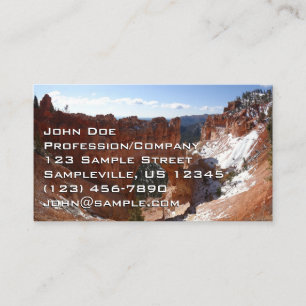 Bryce Canyon Natural Bridge Snowy Ligcape Photo Visitkort