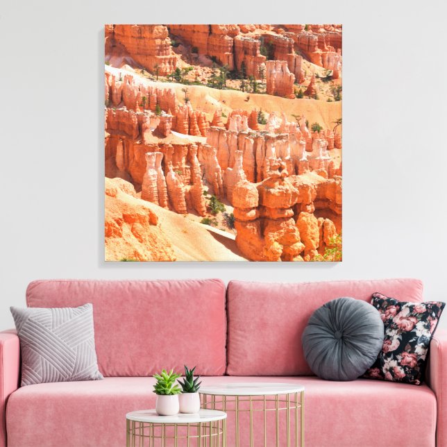 Bryce Canyon Park Utah Landskap Hoodoos Foto Canvastryck (Insitu (Vardagsrum))