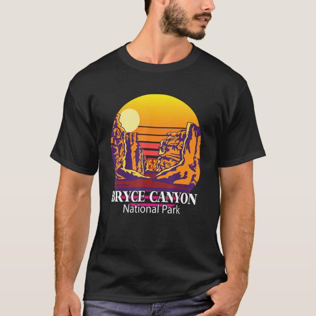 Bryce Canyon Souvenir National Park Sten Utah Cam T Shirt (Framsida)