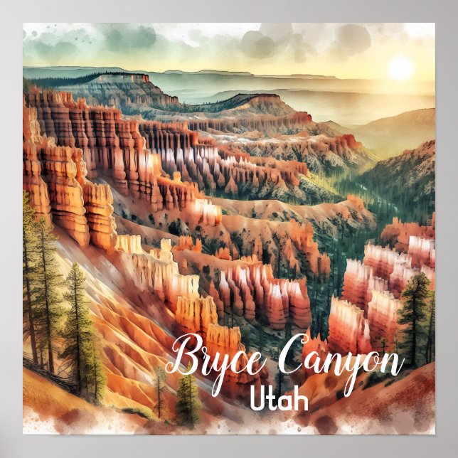 Bryce Canyon, Utah National Park Poster (Framsidan)