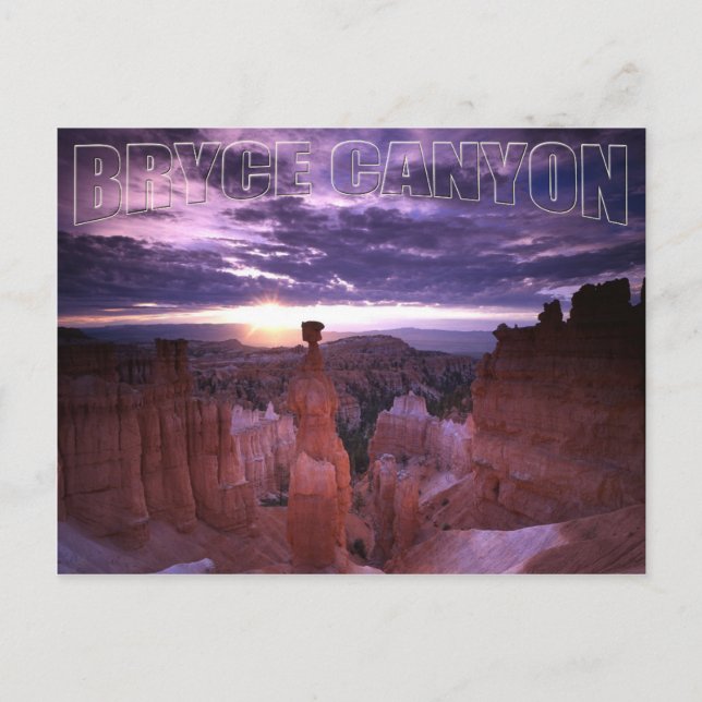 Bryce Canyon Utah National Park Thors Hammer Vykort (Framsida)