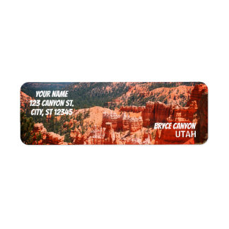 Bryce Canyon, Utah Returadress Etikett