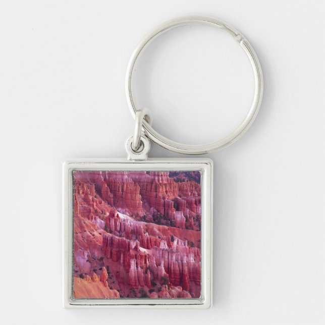 Bryce Canyon, Utah, USA Fyrkantig Silverfärgad Nyckelring (Framsidan)