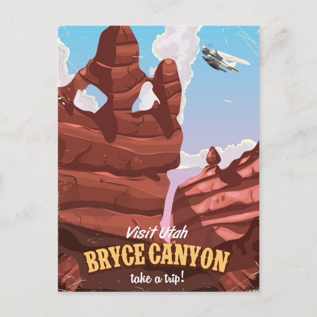 Bryce Canyon vintage resor poster Vykort (Framsida)