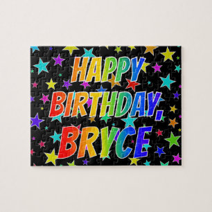 "BRYCE" Första Namn, Roligten "GRATTIS PÅ FÖDELSED Pussel