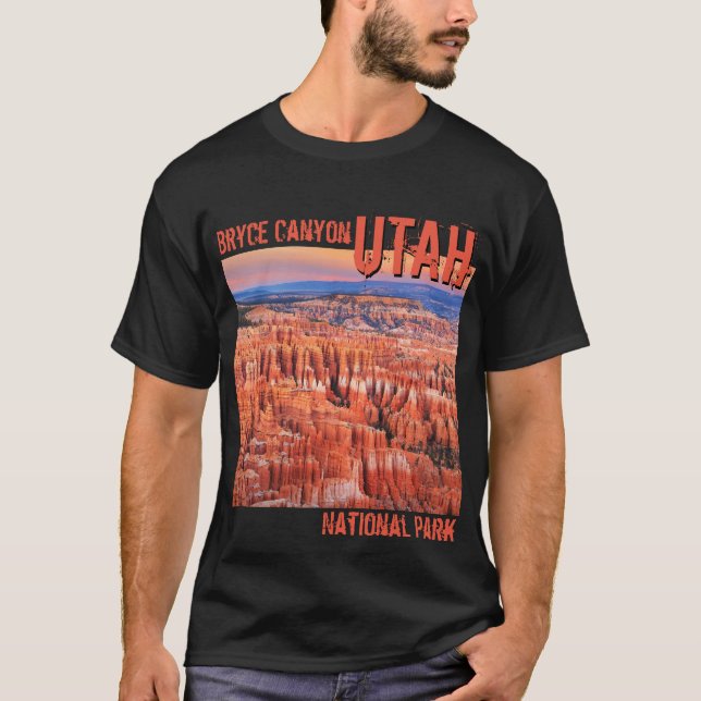 Bryce kanjonUtah svart T Shirt (Framsida)