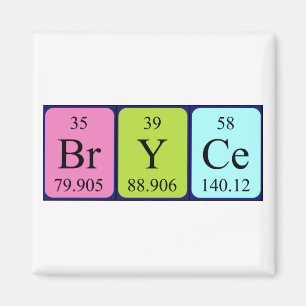 Bryce Perice bord namn magnet