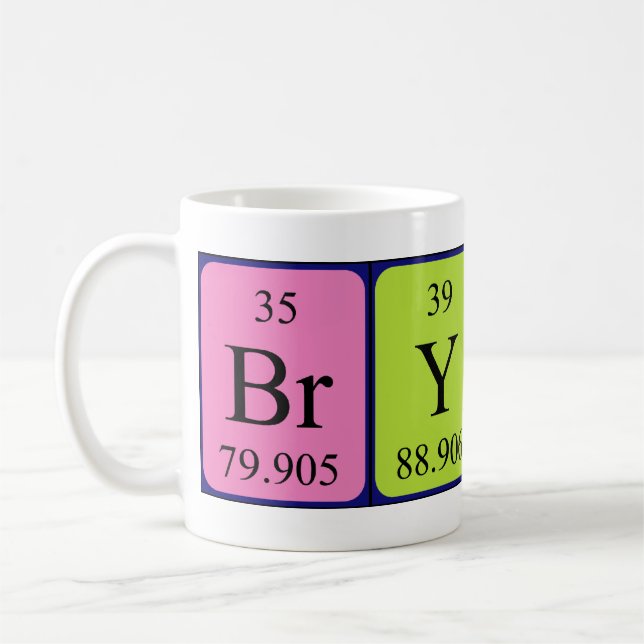 Brycen Periodisk bord namn mugg (Vänster)