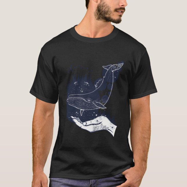 Bryde's Whale Galaxy T Shirt (Framsida)