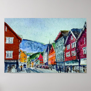 bryg vätefärg för norge av gen bergen poster