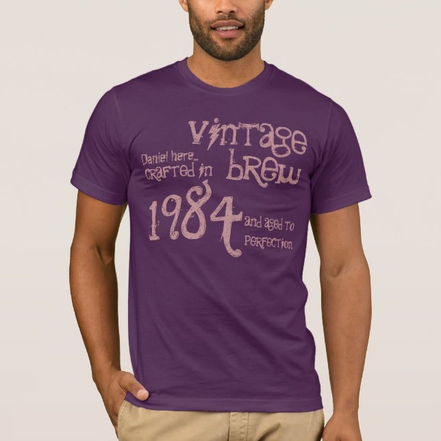 Brygd 1984 för 30års födelsedaggåvavintage t-shirt (Framsida)