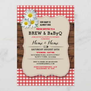 Brygd och inbjudan för daisy för BABYQ-baby shower