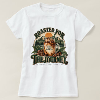 Brygg Rosta Upprepa Vintage Iced Coffee Mountain T Shirt