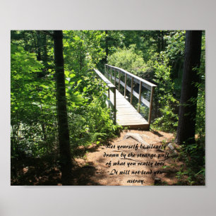 Brygga genom Skogen inspirationerande Poster