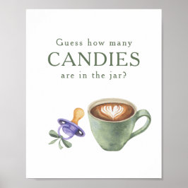 Brygga kaffe - Hur många godisar finns i burken Poster