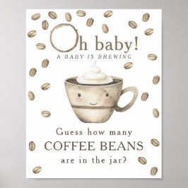 Brygga kaffe - Hur många kaffebönor Poster