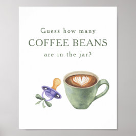Brygga kaffe - Hur många kaffebönor Poster