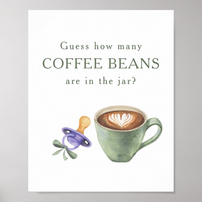 Brygga kaffe - Hur många kaffebönor Poster (Framsidan)