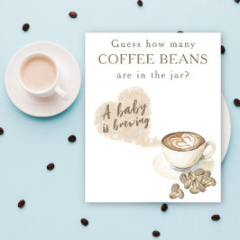 Brygga kaffe - Hur många kaffebönor Poster