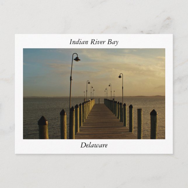Brygga längs Indian River Bay Vykort (Framsida)