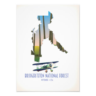 Brygga nationalskog, varma karta fototryck