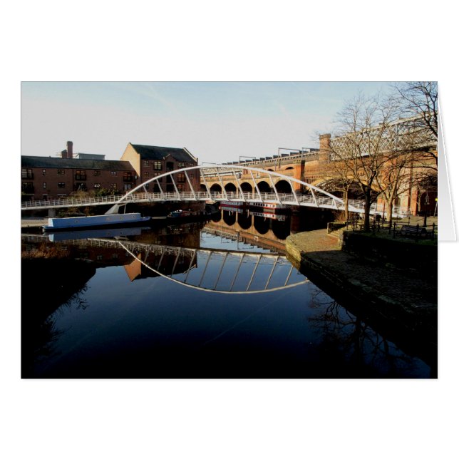 Brygga och kanal hälsningskort (Framsidan Horizontal)