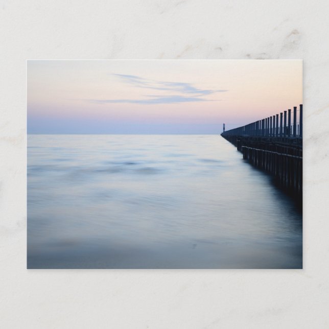 Brygga på morgonen vykort (Framsida)