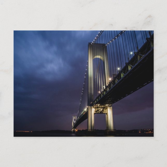 Brygga på nattvykort vykort (Framsida)