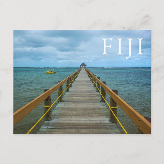 Brygga vid Coral Coast, Fiji Vykort (Framsida)