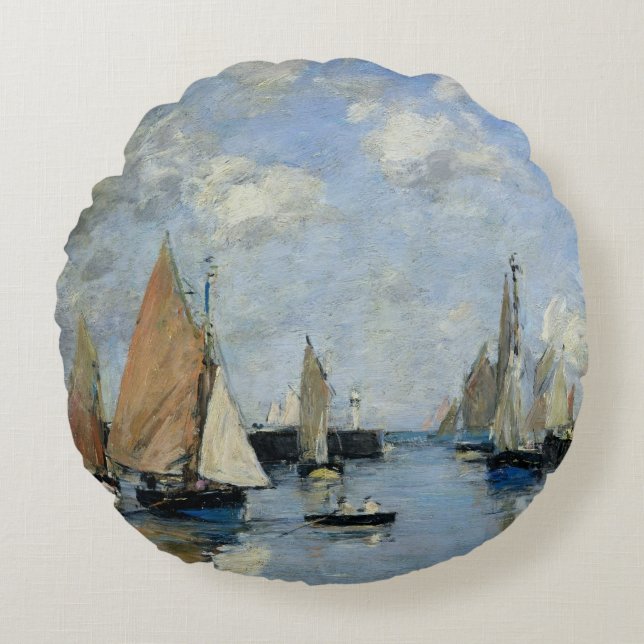 Bryggan på kicktiden, Trouville Rund Kudde (Framsidan)