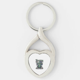 Bryggande problem Kittel Drak Alkemikristaller H Twisted Heart Silverfärgad Nyckelring