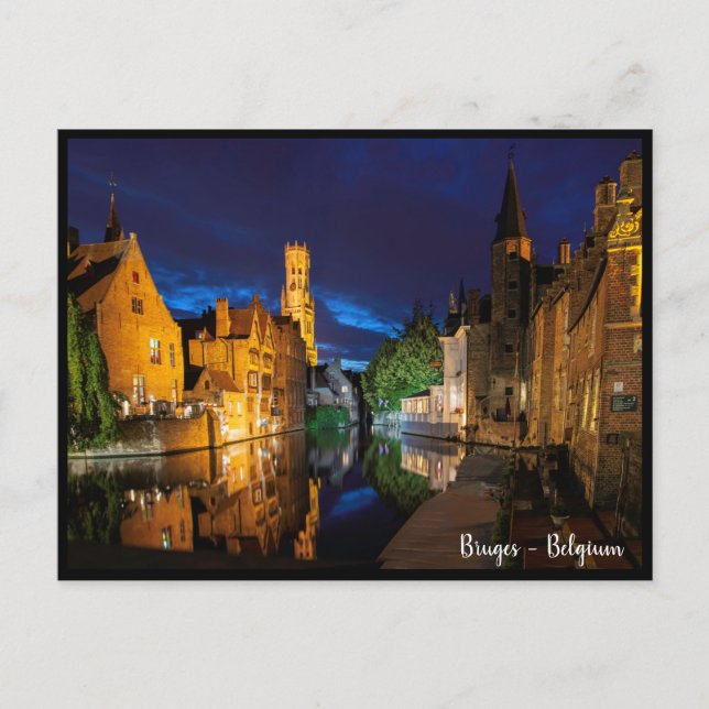 Brygge, Belgien. Brujas, Bélgica Postcard Vykort (Framsida)