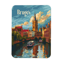 Brygge Belgium vintage art Magnet