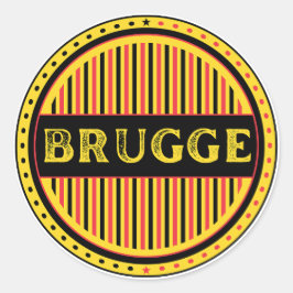 Brygge City Pride Emblem – Belgisk Identitet Runt Klistermärke