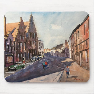 Brygge eftermiddag Impressionistisk vattenfärg Pai Musmatta