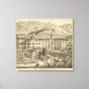 Bryggeri- och malthus av en Reymann Canvastryck