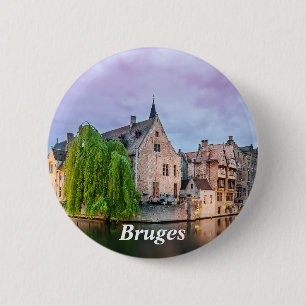 Brygges gamla stad och Belfry torn Knapp