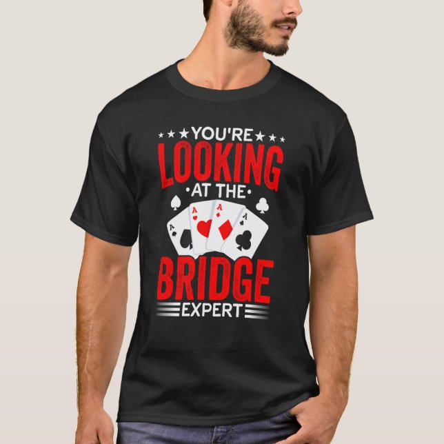 Bryggkortsexpert Sports Player Bridge Playe T Shirt (Framsida)